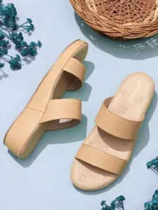 TRASE Women Textured Block Sandals Heels