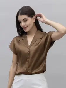 PURYS Women Smart Solid Casual Shirt