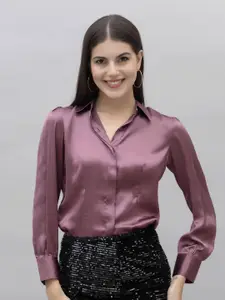 PURYS Women Smart Opaque Casual Shirt