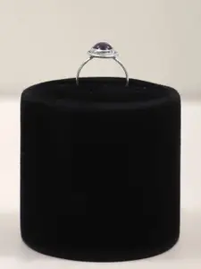 Exotic India Amethyst Gemstone Oval Shape Sterling Silver Designer Ring