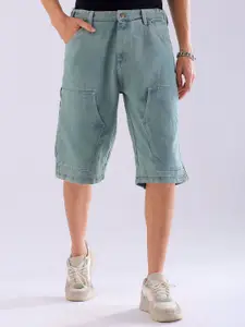 The Indian Garage Co Men Washed Outdoor Denim Shorts
