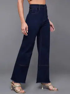 Miss Chase Women Wide Leg High-Rise Stretchable Jeans