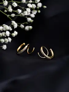 PALMONAS Gold-Plated Stainless Steel Circular Ear Cuff