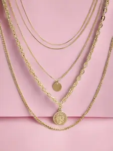 fabula Set Of 2 Gold-Plated Multi Layered Link Necklace