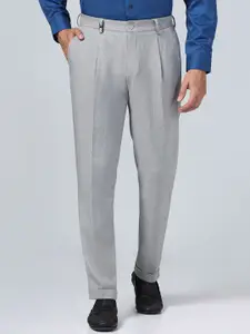 Blackberrys Men Urban Slim Slim Fit Mid-Rise Pleated Trousers