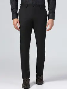 Blackberrys Men B-95 Slim Fit Mid-Rise Flat-Front Formal Trousers