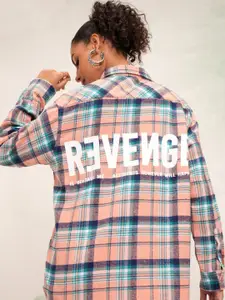 Tokyo Talkies Women Tartan Checks Opaque Checked Casual Shirt