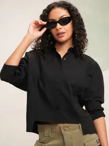 Tokyo Talkies Women Solid Opaque Casual Shirt