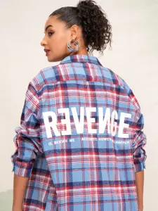 Tokyo Talkies Women Tartan Checks Opaque Checked Casual Shirt