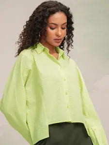 Tokyo Talkies Women Self Design Opaque Casual Shirt