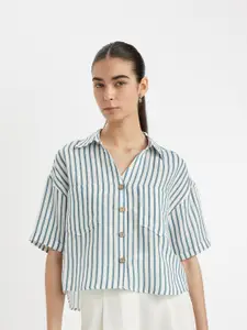 DeFacto Women Opaque Striped Casual Shirt