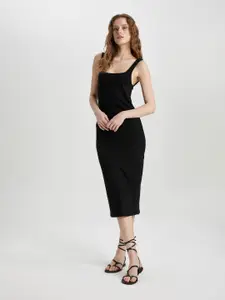 DeFacto Ribbed Sheath Midi Dress