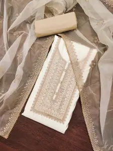 MANVAA Ethnic Motifs Embellished Sequinned Unstitched Dress Material