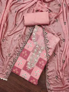 MANVAA Floral Embellished Sequinned Unstitched Dress Material