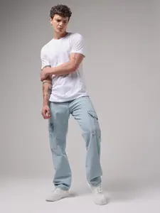 VUDU Men Comfort Mildly Distressed Heavy Fade Jeans