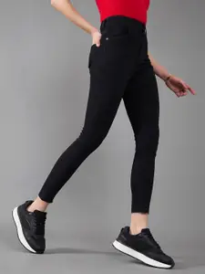 DOLCE CRUDO Slim Fit High Rise Clean Look Cropped Length Stretchable Denim Jeans