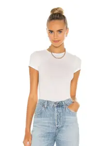 MIAKEE Women Round Neck Short Sleeves Top