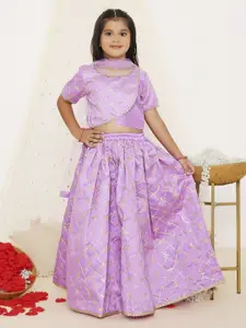 KID1 Girls Embroidered Gotta Patti Ready to Wear Lehenga & Blouse With Dupatta
