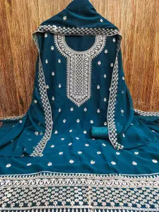 MANVAA Ethnic Motifs Embroidered Unstitched Dress Material