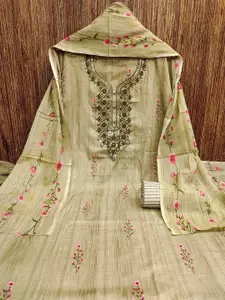 MANVAA Embellished Unstitched Dress Material