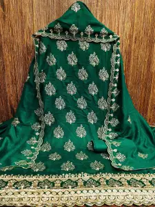 MANVAA Floral Embroidered Sequinned Unstitched Dress Material