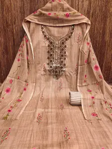 MANVAA Floral Printed Sequinned Unstitched Dress Material