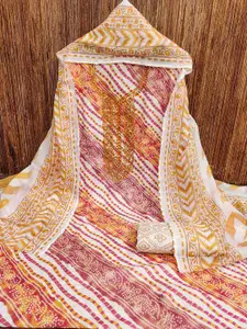 MANVAA Embellished Unstitched Dress Material