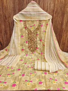 MANVAA Embellished Unstitched Dress Material