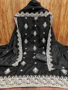 MANVAA Ethnic Motifs Embroidered Sequinned Unstitched Dress Material