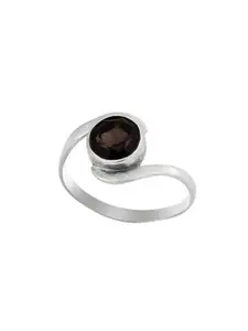 Exotic India Smoky Quartz Stone Sterling Silver Ring