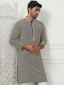 Anouk Embroidered Regular Thread Work Sequinned Kurta with Pyjamas