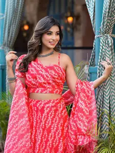 AKS Couture Printed Ready to Wear Lehenga & Blouse With Dupatta