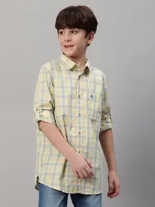 Cantabil Boys Tartan Checked Casual Shirt