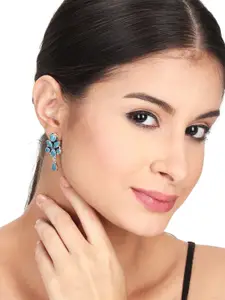 Anvik Silver Plated Artificial Stones Drop Earrings