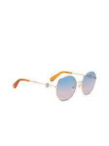 kate spade NEW YORK Women Full Rim Round Sunglasses  with UV Protected Lens 205504j5g56l4