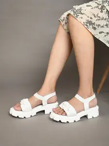 JM Looks Open Toe Wedge Heel Sandal