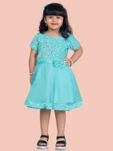 Shrithi Fashion Fab Velvet Sequinned Fit & Flare Dress