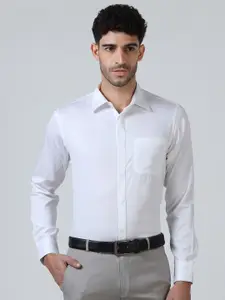 THE FORMAL CLUB Men TFC Concealed Placket & French Cuff Regular Fit Solid Formal Shirt