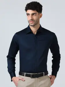 THE FORMAL CLUB Men TFC Signature Placket & French Cuff Regular Fit Solid Formal Shirt