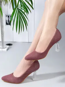 CORSICA Women Textured Party Block Pumps Heels