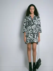 Vero Moda Women Printed Linen Shirt Dress