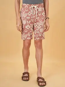 7 Alt by Pantaloons Men Floral Printed Cotton Slim Fit Shorts