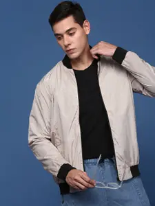 SHOWOFF Men Mandarin Collar Camouflage Windcheater Bomber Jacket