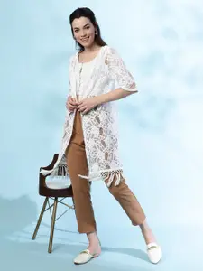 UnaOne Women Embroidered Shrug