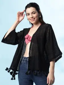 UnaOne Women Embroidered Shrug