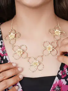 Totapari Gold-Plated Wreath of Flower Necklace
