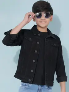 Crimsoune Club Boys Lightweight Longline Self Design Parka Jacket