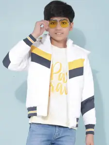 Crimsoune Club Boys Colourblocked Lightweight Crop Tailored Jacket