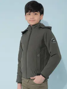 Crimsoune Club Boys Geometric Lightweight Longline Tailored Jacket with Embroidered
