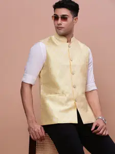 SHOWOFF Woven-Design Slim-Fit Nehru Jacket